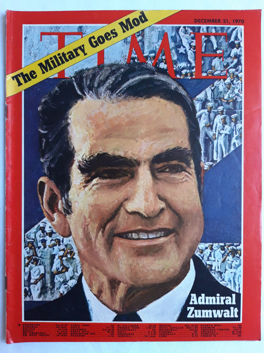 Time magazine Admiral Elmo Russell "Bud" Zumwalt Jr. The Military Goes Mod 21.12.1970 Dezember 1970