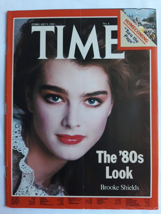 Time magazine Brooke Shields The `80s Look Homecoming Turn the Page 09.02.1981 Februar 1981 No.6