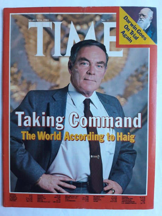 Time magazine Taking Command Alexander Haig Darwin Goes On Trial Again 16.03.1981 März 1981 No.11