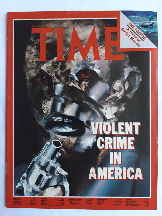 Time magazine Violent Crime in America The Pacific Soviet Muscle 23.03.1981 März 1981 No.12