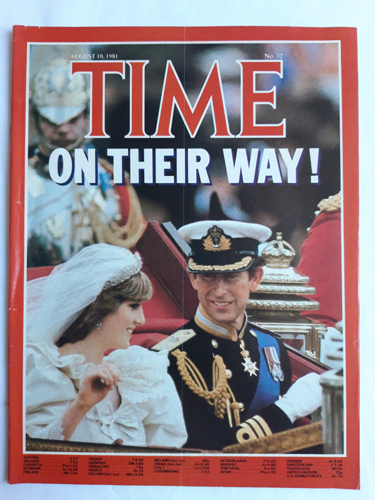 Time magazine On Their Way! Princess Diana Prince Charles III 10.08.1981 August 1981 No.32