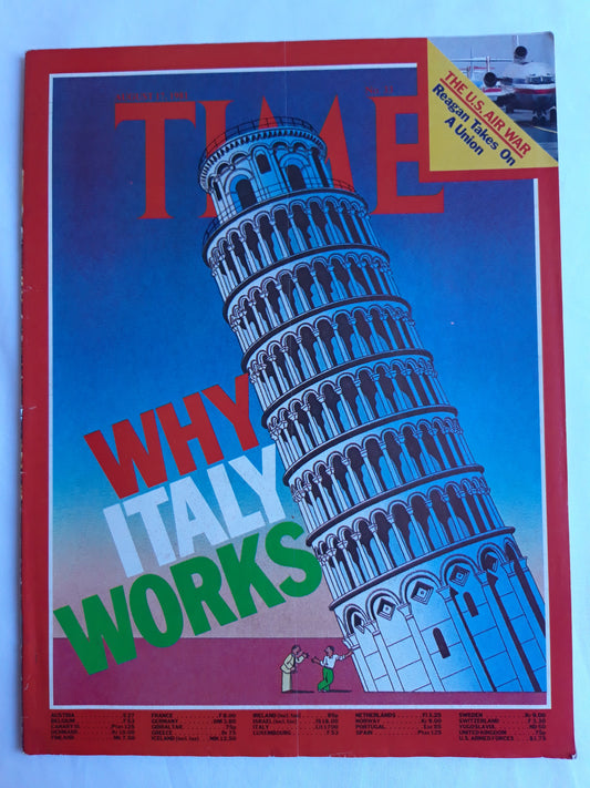 Time magazine Why Italy Works The U.S. Air War Ronald Reagan 17.08.1981 August 1981 No.33