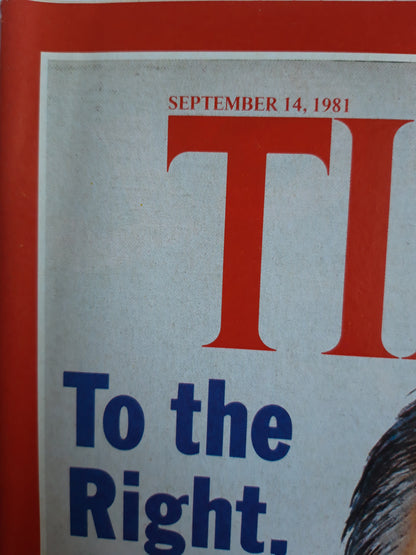 Time magazine To the Right, March! Conservative Senator Jesse Helms Iran The Killing Goes On 14.09.1981 September 1981 No.37