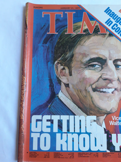 Time magazine Vice President Walter Mondale Getting to Know You Inside The Inaguration in Color 31.01.1977 Januar 1977