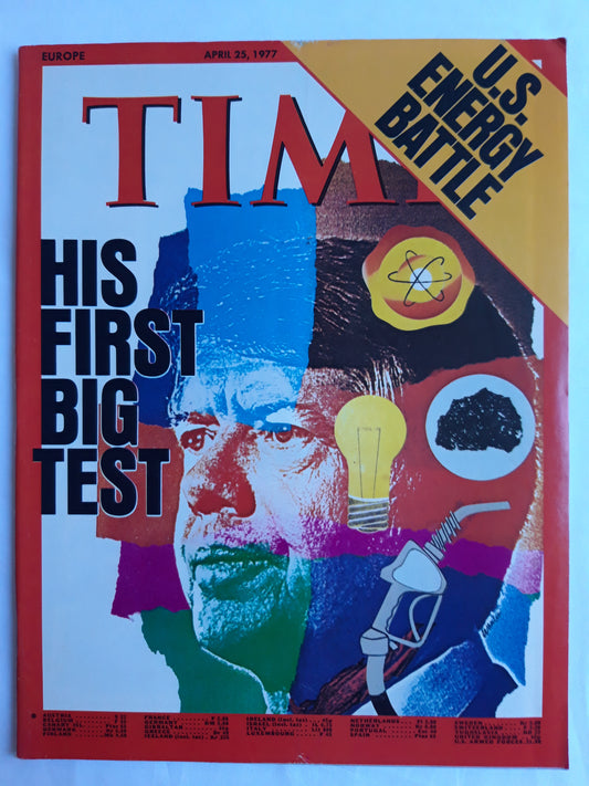 Time magazine Junny Carter His First Big Test U.S. Energy Battle 25.04.1977 April 1977