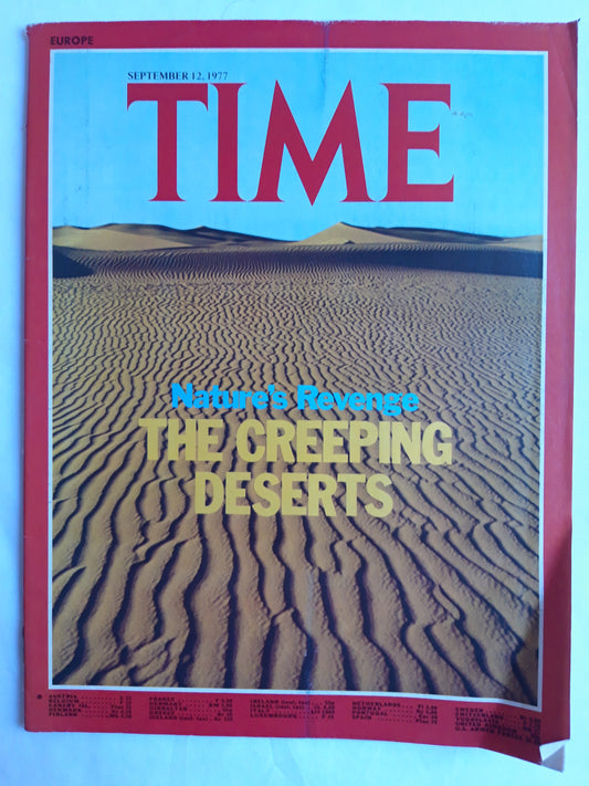 Time magazine Nature´s Revenge The Creeping Deserts 12.09.1977 September 1977