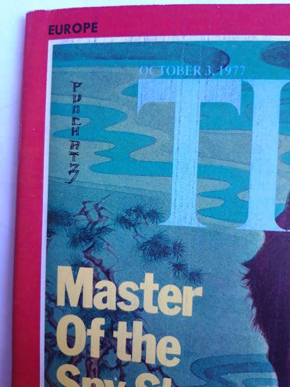 Time magazine Master Of the Spy Story John le carre Strikes again Uncovering Moshe Dayan`s Mystery Trips 03.10.1977 Oktober 1977
