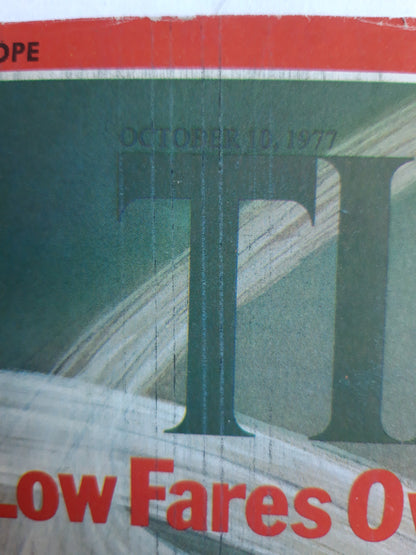 Time magazine Low Fares Over the Hight Seas Freddie Laker Takes Off Berlin Mammoth Art Show 10.10.1977 Oktober 1977