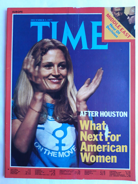 Time magazine After Houston What Next For American Women Middle East Hour of Decision 05.12.1977 Dezember 1977