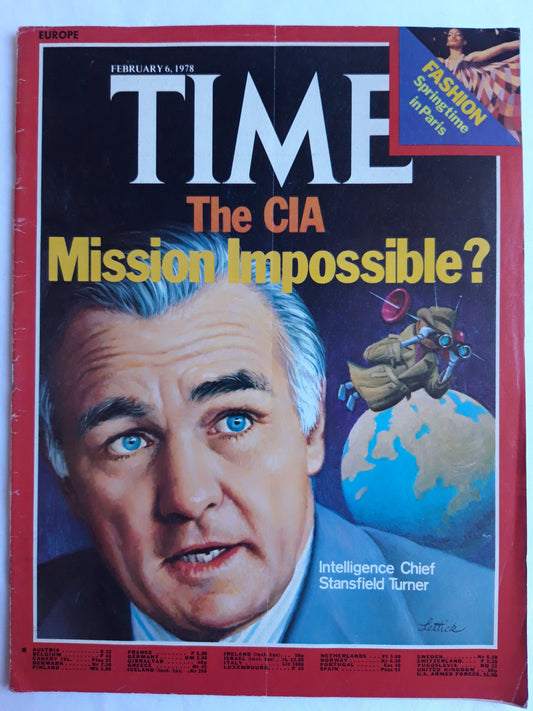 Time magazine The CIA Mission Impossible? Intelligence Chief Stansfield Turner 06.02.1978 Februar 1978