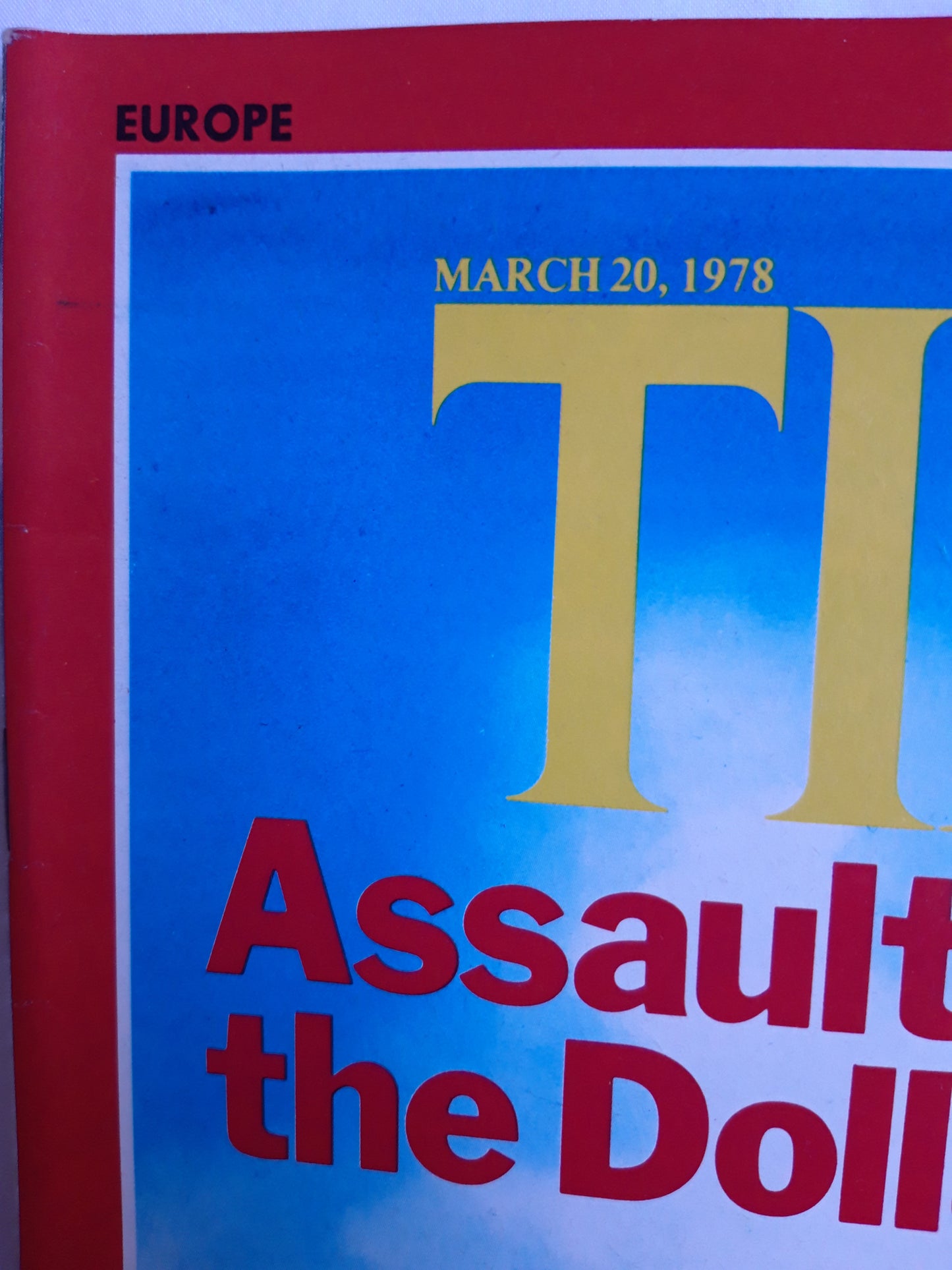 Time magazine Assault on the Dollar France The first Round Jimmy Carter 20.03.1978 März 1978