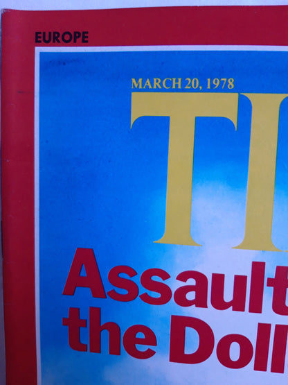 Time magazine Assault on the Dollar France The first Round Jimmy Carter 20.03.1978 März 1978