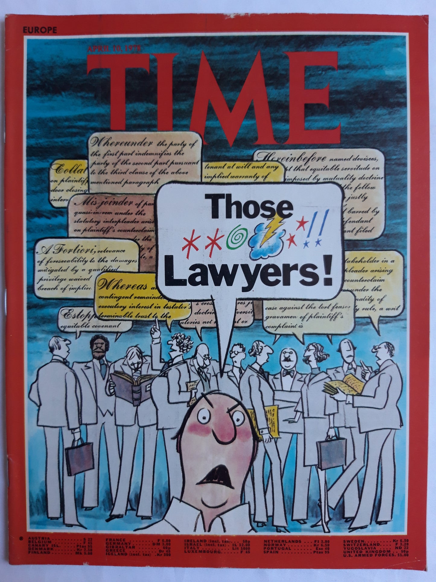 Time magazine Those Lawyers! 10.04.1978 April 1978