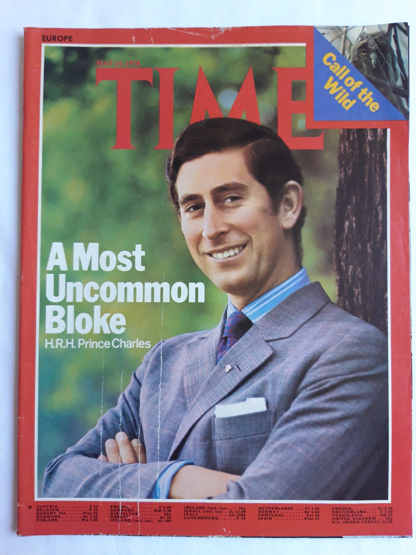 Time magazine  A Most Uncommon Bloke Prince Charles 15.05.1978 Mai 1978
