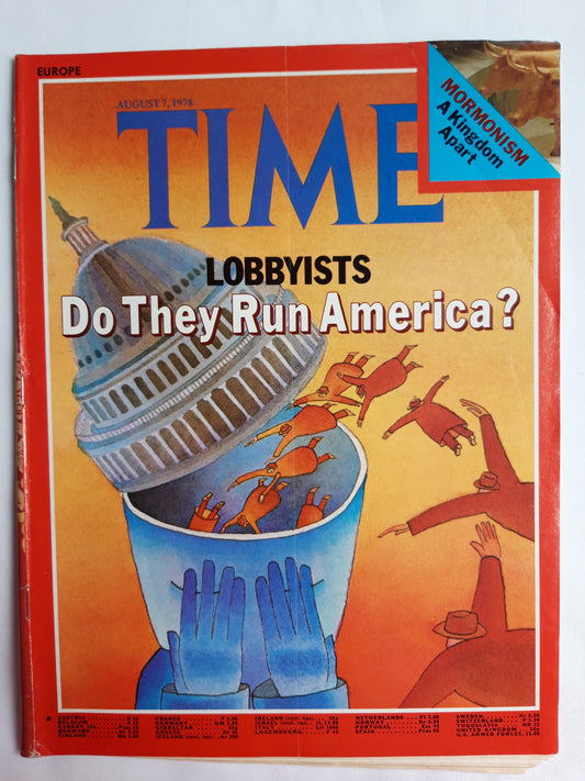 Time magazine Lobbysts Do They Run America? Mormonism A Kingdom Apart 07.08.1978 August 1978