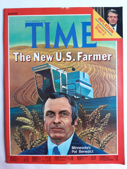 Time magazine The New U.S. Farmer Minnesota`s Pat Benedict Inflation Jimmy Carter´s Stage II 06.11.1978 November 1978