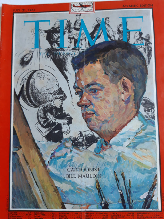 Time magazine Cartoonist Bill Mauldin 21.07.1961 Juli 1961