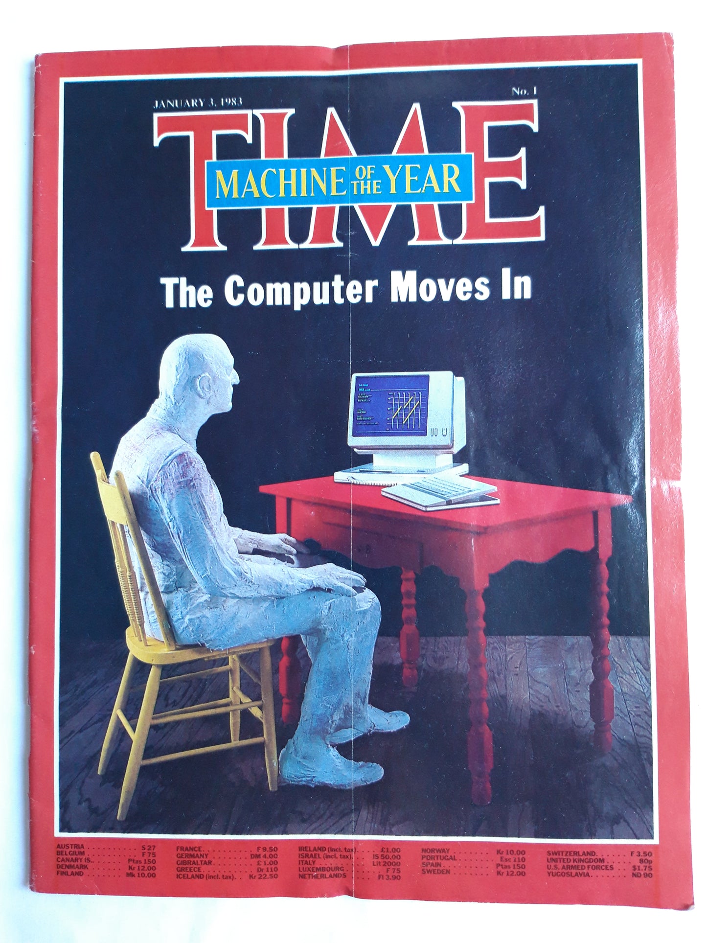 Time magazine The Computer Moves In Machine of the Year No. 1 03.01.1983 Januar 1983