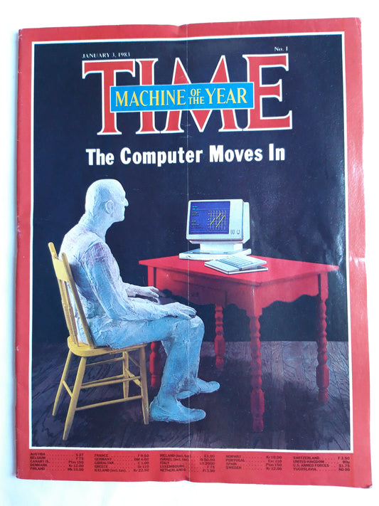 Time magazine The Computer Moves In Machine of the Year No. 1 03.01.1983 Januar 1983