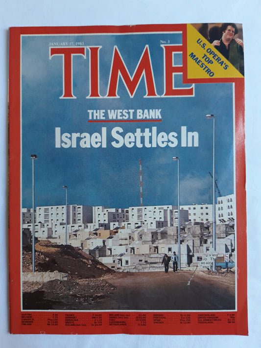 Time magazine The Westtt Bank Israel Settles In U.S. Opera`s Top Maestro James Levine No.3 17.01.1983 Januar 1983