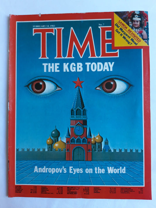 Time magazine The KGB Today Samoa Revisited Margaret Mead No.7 14.02.1983 Februar 1983