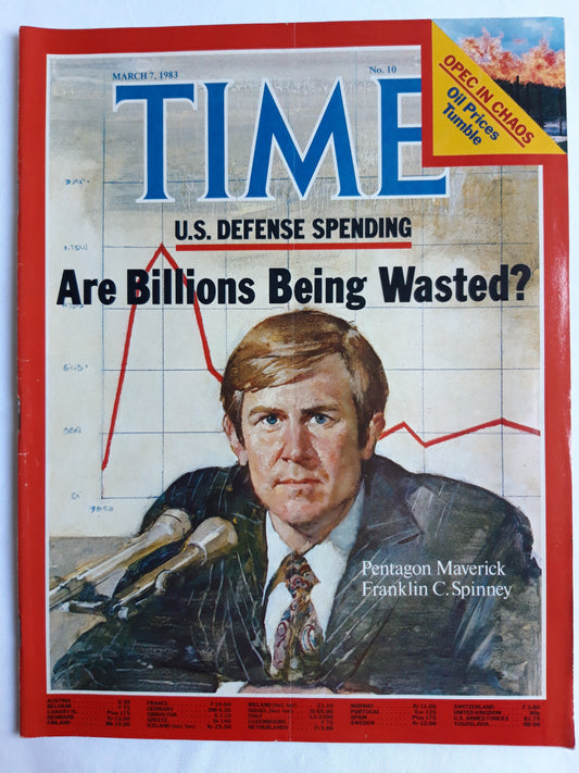 Time magazine Pentagon Maverick Franklin C. Spinney U.S. Defense Spending Are Billions Being Wasted? 07.03.1983 März 1983 No.10