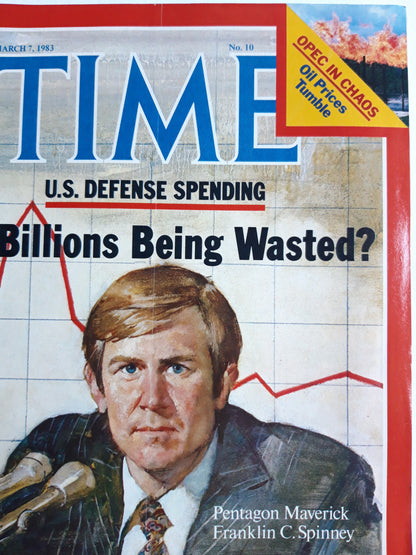 Time magazine Pentagon Maverick Franklin C. Spinney U.S. Defense Spending Are Billions Being Wasted? 07.03.1983 März 1983 No.10