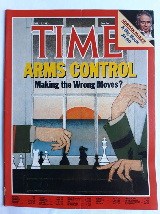 Time magazine Arms Control Making the Wrong Moves? Norman Mailer 18.04.1983 April 1983 No.16