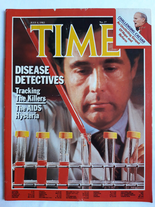 Time magazine Disease Detectives Traking The Killers The AIDS Hysteria Challenging Caesar John Paul II 04.07.1983 Juli 1983