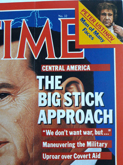 Time magazine U.S. National Security Adviser William P.Clark Central America The Big Stick Approach Peter Ustinov Man of Many faces 08.08.1983 August 1983 No.32