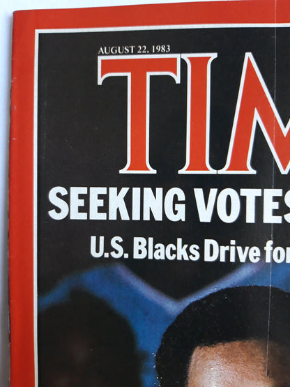 Time magazine Seeking Votes and Clout U.S.Blacks Drive for Political Power 22.08.1983 August 1983 Jesse Jackson The Battle in Chad Gaddafi 22.08.1983 August 1983 No.34