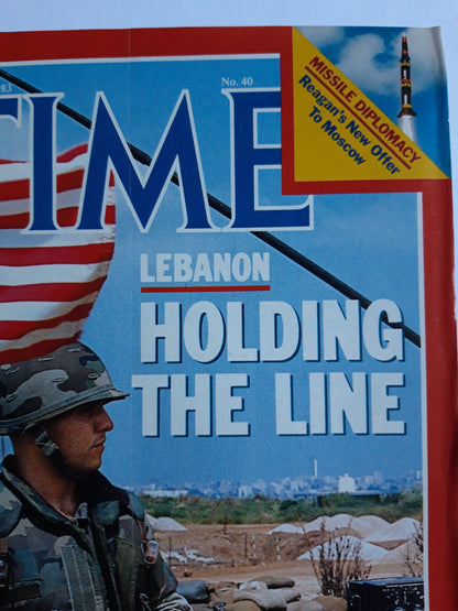 Time magazine Lebanon Holding the Line Missile Diplomacy Ronald Reagan`s New Offer To Moscow  03.10.1983 Oktober 1983 No.40