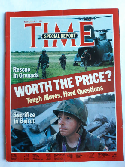 Time magazine Rescue In Grenada Worth The Price? Tough Moves, Hard Questions Sacrifice In Beirut 07.11.1983
