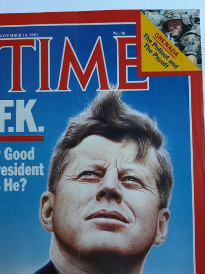Time magazine J.F.K. John Kennedy How Good A President Was He? Grenada The Pullout and The Payoff 14.11.1983 November 1983 No.46
