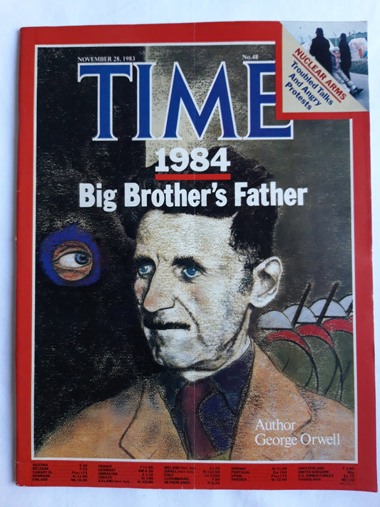 Time magazine 1984 Big Brother´s Father is watching you Autor George Orwell Nuclear Arms 28.11.1983 November 1983