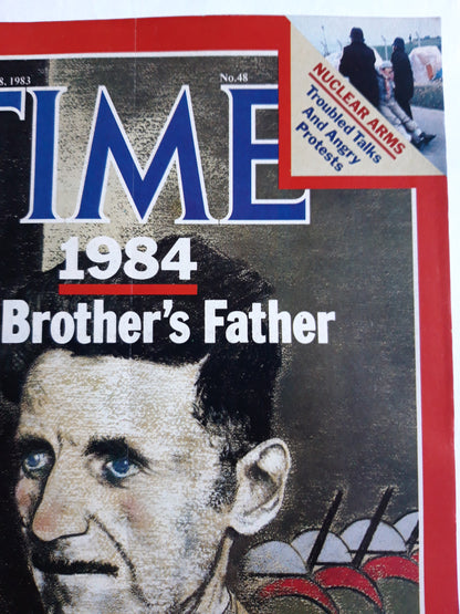 Time magazine 1984 Big Brother´s Father is watching you Autor George Orwell Nuclear Arms 28.11.1983 November 1983