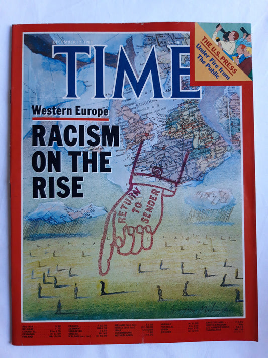Time magazine Western Europe Racism on the Rise Return to sender The U.S. Press 12.12.183 Dezember 1983 No.50