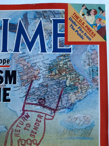 Time magazine Western Europe Racism on the Rise Return to sender The U.S. Press 12.12.183 Dezember 1983 No.50