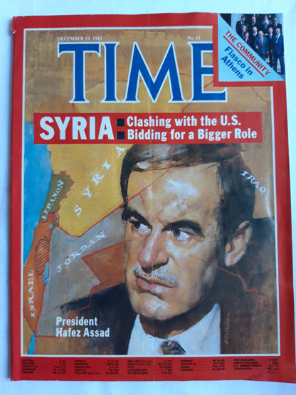 Time magazine Syria President Hafez Assad The Community Fiasco in Athens 19.12.1983 Dezember 1983 No.51