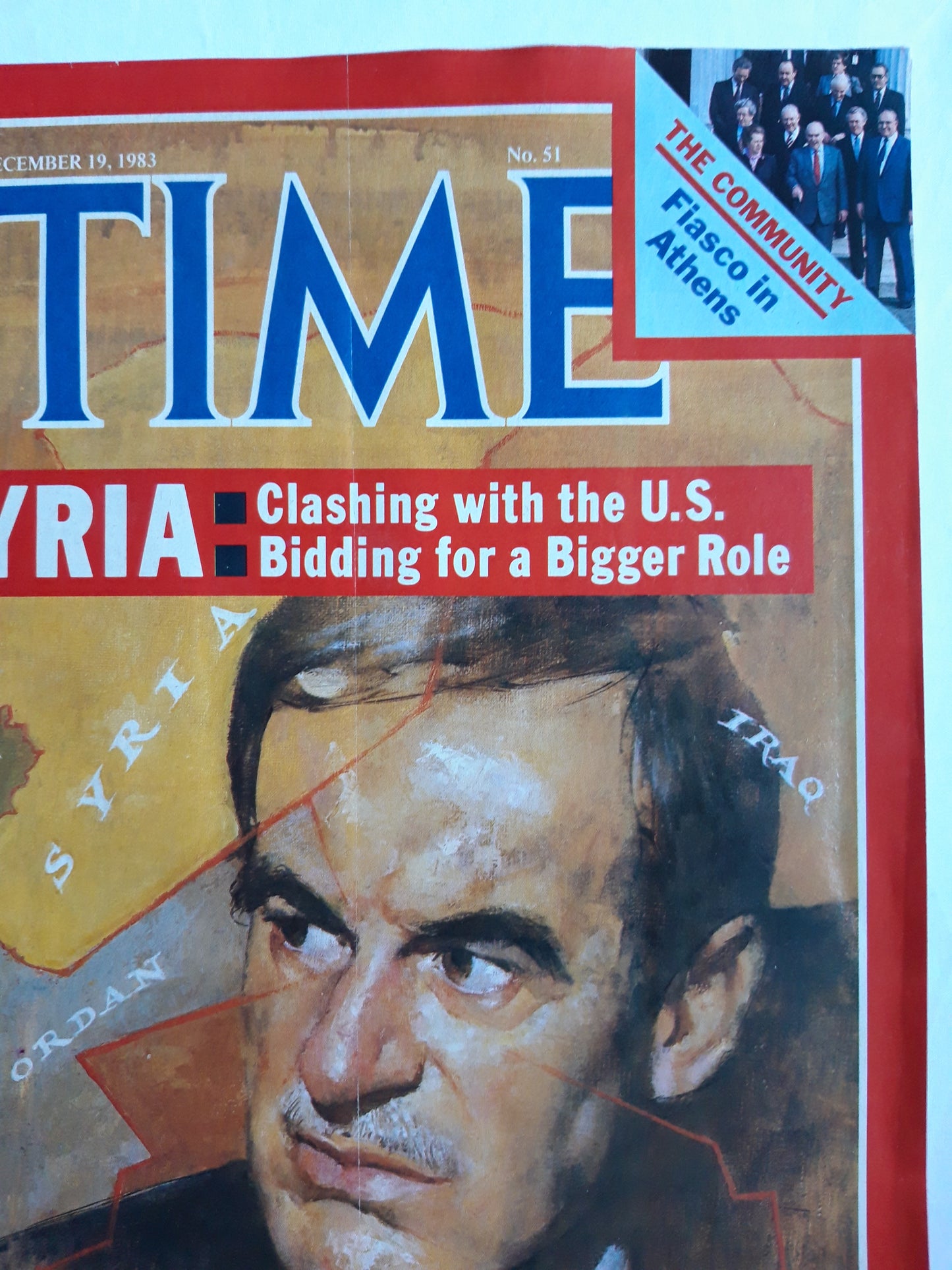Time magazine Syria President Hafez Assad The Community Fiasco in Athens 19.12.1983 Dezember 1983 No.51