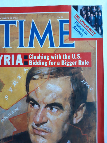 Time magazine Syria President Hafez Assad The Community Fiasco in Athens 19.12.1983 Dezember 1983 No.51