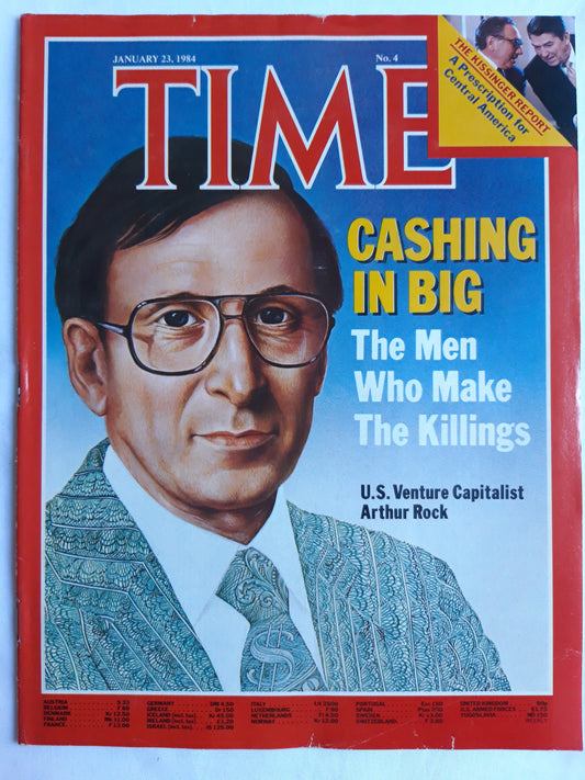 Time magazine Cashing in big Time magazine The Men Who Make The Killings U.S. Venture Capitalist Arthur Rock 23.01.1984 Januar 1984
