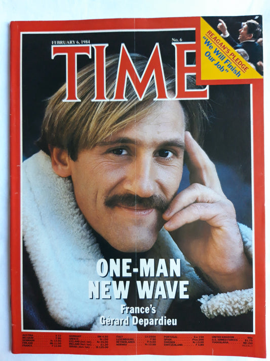 Time magazine One-Man New Wave France´s Gerard Depardieu 06.02.1984 Februar 1984 No.6