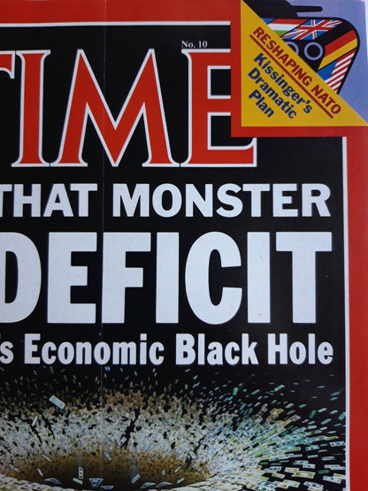 Time magazine President Adviser Martin Feldstein That Monster Deficit America`s Economic Black Hole 05.03.1984 März 1984 No.10