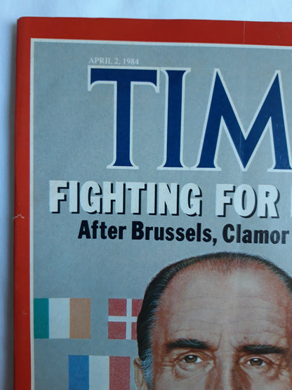 Time magazine Fighting for Europe After Brussels, Clamor for Reform French President Francois Mitterrand Alexander Meigs Haig Jr. 02.04.1984 April 1984 No.14