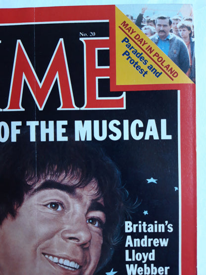 Time magazine Master of the Musical Britain´s Andrew Lloyd Webber May Day in Poland Parades and Protest 14.05.1984 Mai 1984No.20