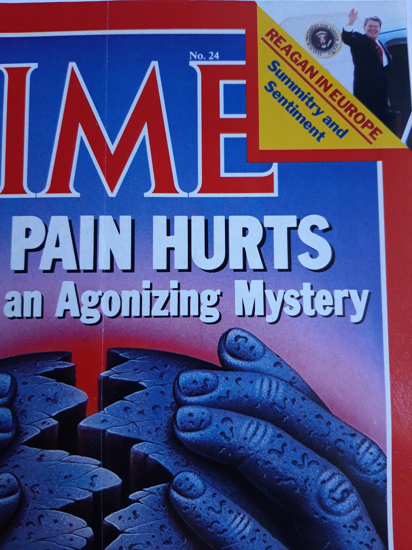 Time magazine Why Pain Hurts Unlocking an Agonizing Mystery Reagan in Europe Summitry and Sentiment 11.06.1984 Juni 1984 No.24