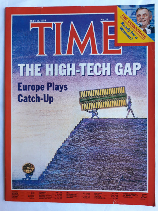 Time magazine The Hight-Tech Gap Europe Plays Catch-Up The Democrats Ready for a Woman? 16.07.1984 Juli 1984