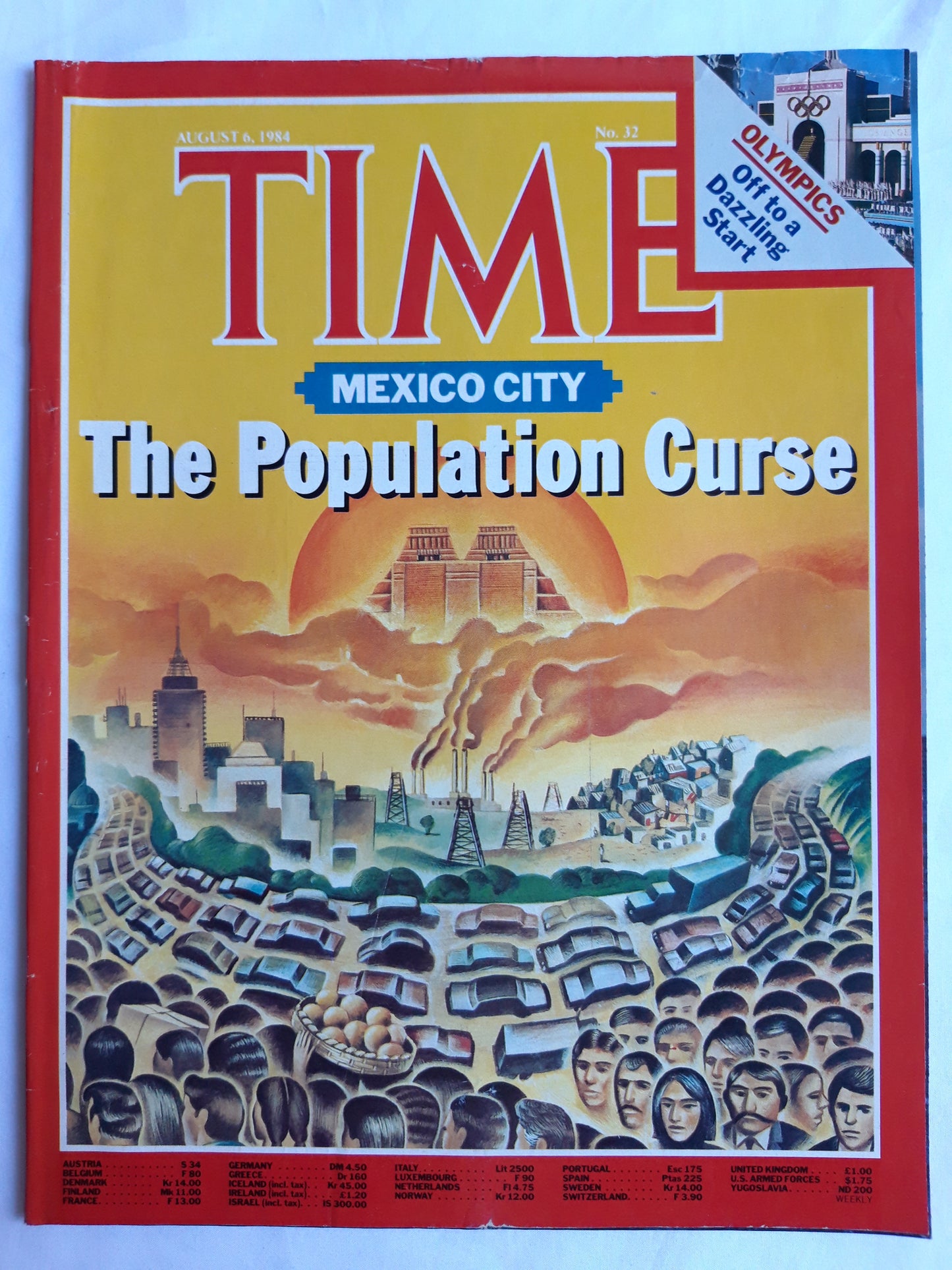 Time magazine Mexico City The Population Curse Olympics 06.08.1984 August 1984 No. 32