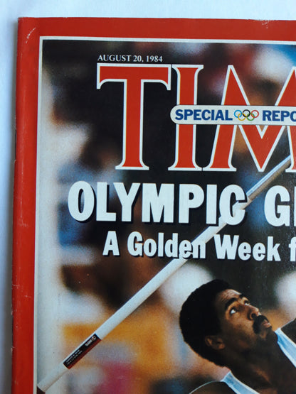 Time magazine Olympic Glories A Golden Week for Sport Britain`s Dynamic Daley Thompson Sassy Sears America`s Favorite Store 20.08.1984 August 1984 No.34